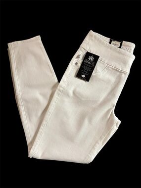 Rock & Republic White Stretch Pull-On Skinny Jeans New with Tags Size 14